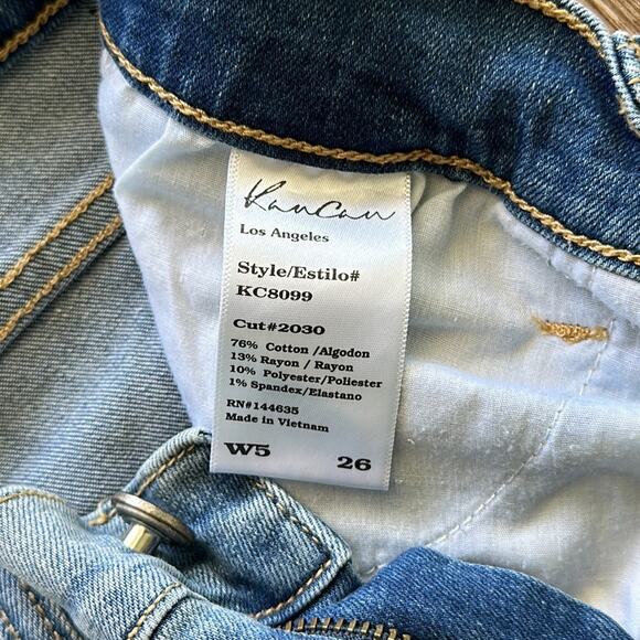 KanCan High Rise Light Wash Distressed Skinny Jeans Size 5 (26) - Picture 5 of 7